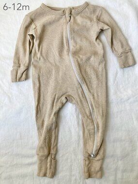 (🎨$3 PLAY) Parade 6-12 Months Baby Beige Sleeper Neutral Minimalist